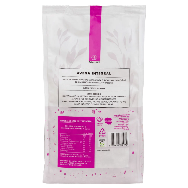 Avena Integral Orgánica
