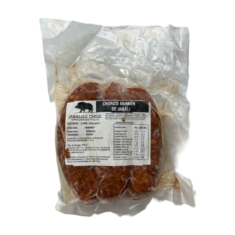 Chorizo al Merkén de Jabalí