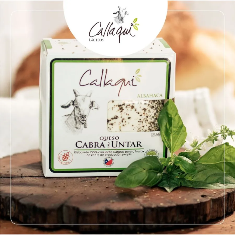 Queso de cabra para untar: Albahaca
