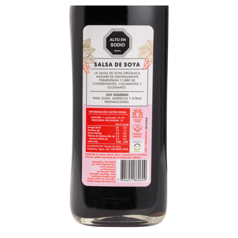 Salsa de soya orgánica