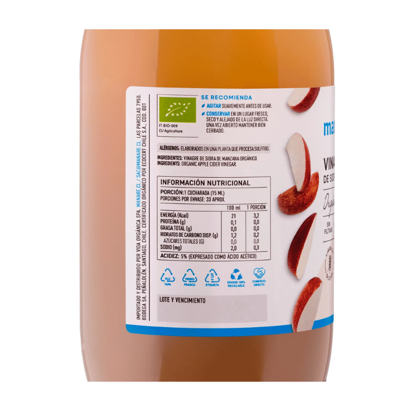 Vinagre Manzana Orgánico