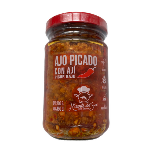 Ajo picado con Ají Huerto del Sur