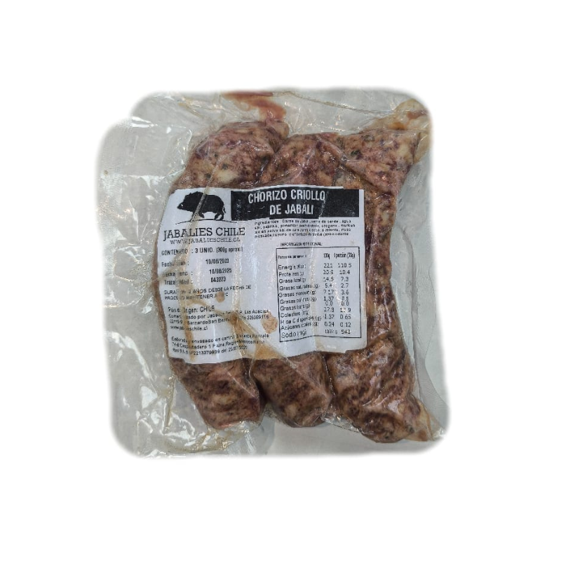 Chorizo criollo de Jabalí