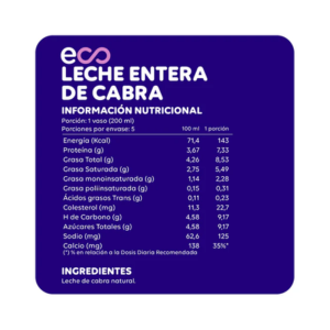 Leche entera de cabras libres