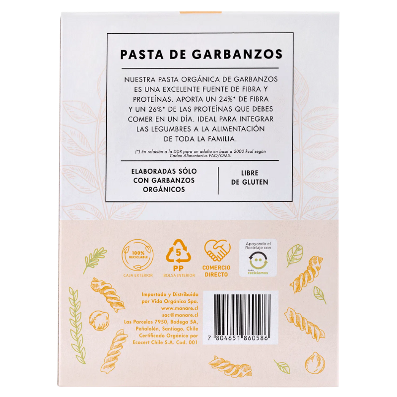 Pasta de Garbanzos Orgánicos