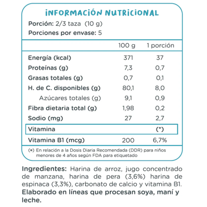 Puffs Pera Espinaca Familiar