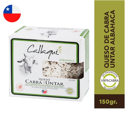 Queso de cabra para untar: Albahaca