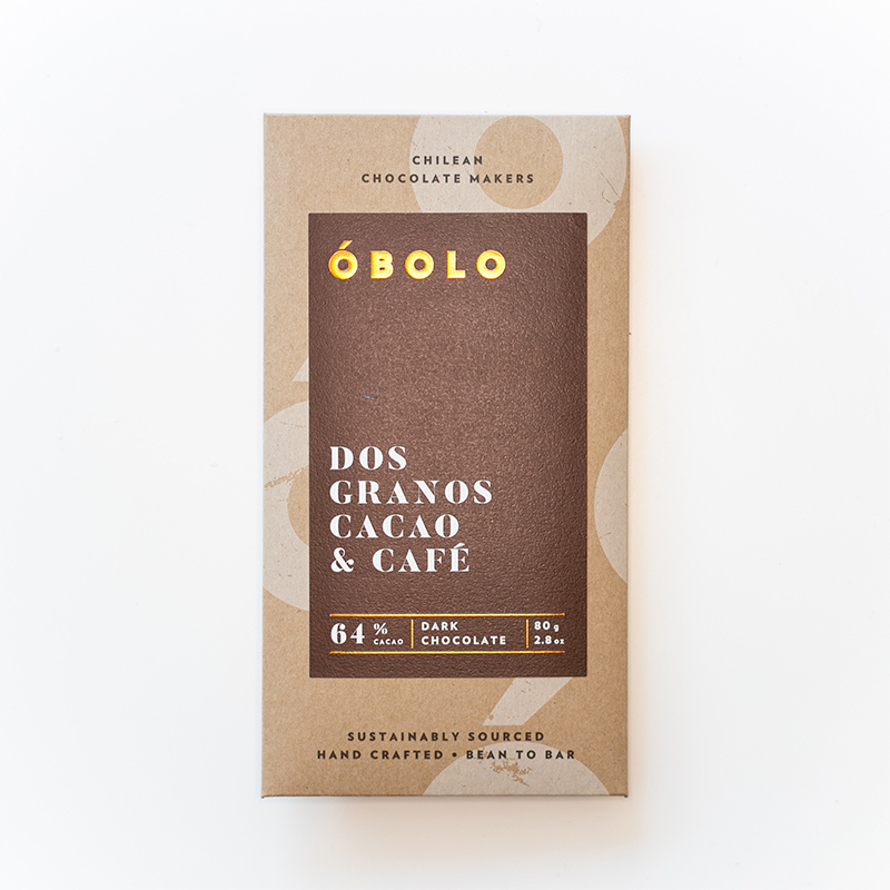 Chocolate Dos Granos Cacao y Café 64% Cacao